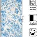 Chinoiserie Flowers Hand Towels Set of 2, Blue Birds Floral Porcelain Decorative Bathroom Towel 28x14 Inch, Soft Absorbent Microfiber Wash Cloth for Kitchen Gym Hotel Home Decor