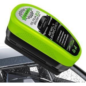 Einesin Upgrade Automotive Oil Film Cleaning Brush, Reusable Oil Film Cleaning Brush, Glass Coating for Windshield, Prevents Rain and Fog Cleaning Glass Brush, Green