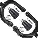 Front Upper Control Arms w/Ball Joints for 02-09 Chevy Trailblazer GMC Envoy XL XUV Isuzu Ascender Bravada Saab 9-7X Buick Rainier Suspension Kit K6664 K640293 K640294, 4 PCS