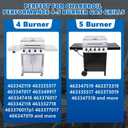 SafBbcue G470-0800-W1 Grease Tray Replacement for Charbroil Performance 4 5 Burners Grill Parts Drip Pan 463347519 463342119 463347017 463335517 Grease Drip Tray Grill Accessories