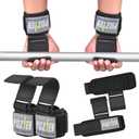 Weight Lifting Hooks (PAIR) - Padded Wrist Wraps - Hand Grips Deadlift Straps for Men and Women - Grip Support for Bodybuilding Heavy Gym Workout - Ideal for Deadlifts, Powerlifting, Shrugs, Pull-Ups