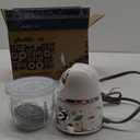 Baby Food Maker Mini Cute and Small Food Processor Puree Blender Grinder Chopper 1.2 Cup Glass Bowl with 6 Blade Electric (Spaceman-White(One Bowl)