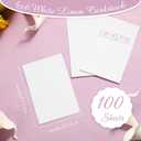 Geosar 100 Sheets Linen Cardstock 4 x 6 Invitation Heavy Weight Printer Paper 92lb 250GSM Index Cardstock for Printer Postcards Blank Flash Note Greeting (White)