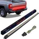 Nilight Truck Tailgate Light Strip 60" Aluminum FrameTriple Row Light Bar 1200 LED w/ Red Running Brake White Reverse Light Red Sequential Turn Signal