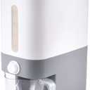 Rubtlamp 22.5-25 Lbs Gray Rice Dispenser, Rice Container with Lid, Rice Storage Container with Measuring Cup, Food Dispenser Rice Container, Storage Container for Cereal, Household Rice Dispenser (Grey)