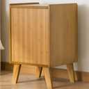 Bamboo Bedside Table, Side Table Cabinet,Storage Cabinet, Suitable for Living Room, Bedroom, Office, Easy to Assemble