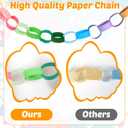 2000 Sheets Colorful Paper Chain Garlands Construction DIY Crafts Rainbow Paper Strips 1x8 Inch Assorted Colors DIY with Stapler and 4 Boxes Staple for Classroom Activities Birthday Party Decorations