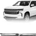 JOLONG Front Upper Chrome Grille Trim for 2021-2024 Chevy Tahoe/Suburban
