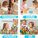 TOKBLOK Magnetic Blocks for 3 Years Old Girls Boys Magnetic Building Sticks Preschool Educational Learning STEM Toys Toddler Montessori Magnet Toys Kids Gift - 76Pcs Starter Set