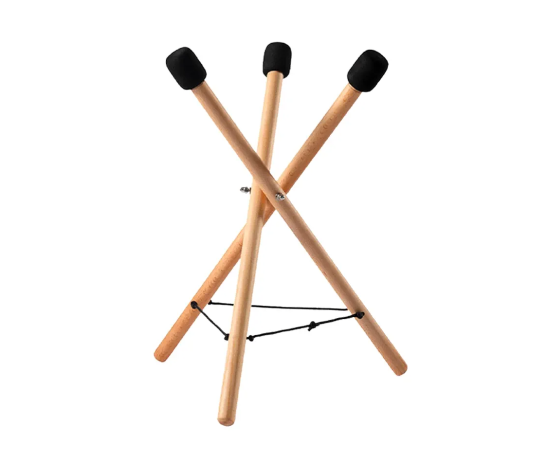 EKDJKK Handpan Stand, Tongue Drum Bracket, Solid Wood Adjustable Tripod Structure Holder, Extendable Snare Bracket for 12 to 22 Inch Percussion Instruments
