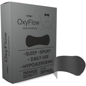 OxyFlow Nasal Strips for Breathing- for Sensitive Skin, Nose Strips for Snoring, Nasal Congestion Relief, Nasal Tape, Breathe Right, Athletic Nasal Strips, Extra Strength, Universal Fit. 2 Pack