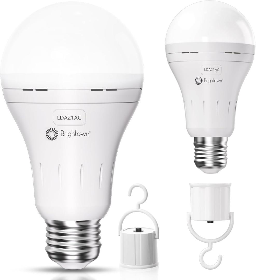 Brightown Rechargeable Emergency Light Bulbs (White, 60LED)