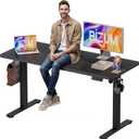 BIZUM Electric Standing Desk, 55" x 24" Height Adjustable Desk, Black Sit to Stand Desk Memory Gaming Computer Workstation for Home Office (55.1*23.6 Inch)
