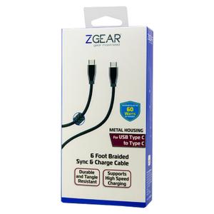 ZGear 6 Foot Braided Sync & Charge Cable For Lightning to USB C Metal Housing