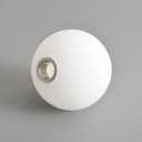 Lighting Replacement Glass Lampshade 4 Inch Milky White Glass Dome Cover Round Globe 0.8 Inch Fitter for G9 Bulb Replacement