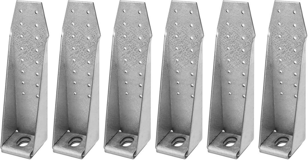 6 PCS Deck Tension Tie Bracket,Holdown Bolted,Hot-Dip AI-Zn,1/8" Thick