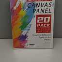 Canvas Boards for Painting 20 Pack, 4 of Each 4x4, 5x7, 8x10, 9x12,11x14 Primed White Art Canvas Panels for Acrylic, Oil Paint, Watercolor