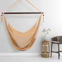 Large Caribbean Hammock Chair - 48 Inch - Polyester - Hanging Chair - tan