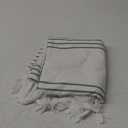 Awellife Sage Green Shower Curtain for Bathroom Stripe Tassel Shower Curtain 72 X 78 Inches Farmhouse Cotton Long