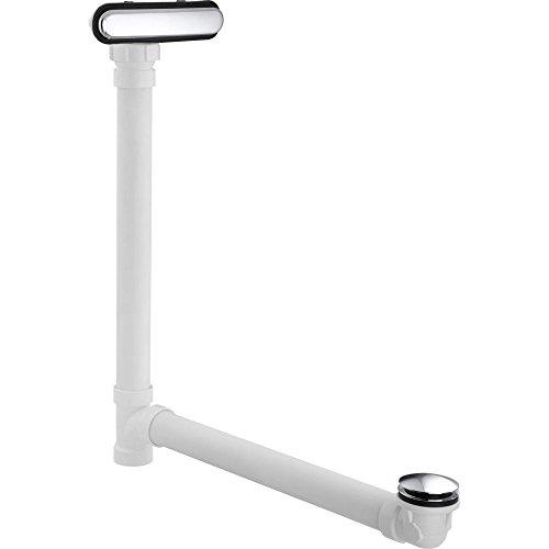 KOHLER K-7272-CP Clearflo Slotted Overflow Bath Drain, Toe-Tap Stopper, Above- or Through-the-Floor Placement, Ball-Joint for Easy Installation, Sleek Design, 4.5 pounds, Polished Chrome