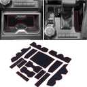 Premium Custom Liner Mat Compatible with 2024 2025 2026 Toyota Tacoma(4th Gen) Double Cab Accessories Center Console, Door Pocket and Cup Holder 14Pcs（Red，Patented Design）