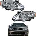 labwork Headlight Headlamp Assembly Replacement for Corolla 2011 2012 2013 Projector Black Lamps Driver and Passenger Side