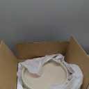 Decorative Coffee Table Tray, 11" Round Resin Coffee Table Centerpiece Tray for Home Decor, Modern Organizer for Living Room, Console or Dresser, Beige