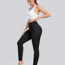 CHRLEISURE Leggings with Pockets for Women - Tummy Control High Waisted Soft Workout Yoga Pants (Black, M)