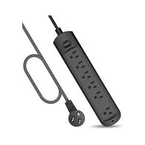6 Outlet Long Power Strip, Powerstrip for Home Office Garage Workshop