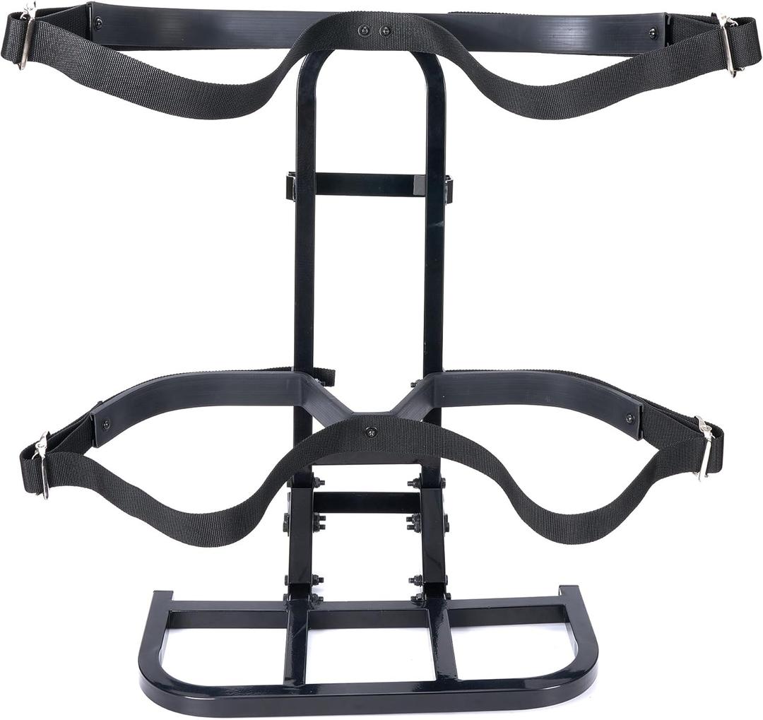 Universal Golf Cart Rear Seat Bag Holder Rack Compatible with EZGO/Club Car/Yamaha, Fits Safety Grab Bar Maximum 7" Wide, No Drilling Required, Don't Occupy The Back Seat Space, Black