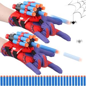 JONEG Web Shooters Toy for Kids 2 Pack, Toy for 3 4 5 6 7 8 Year Old Boy, Web Slinger with Spider Glove Launcher, Toys for Boys 4-6 6-8, Birthday Gifts