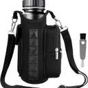 Magnetic Gym Bag, Magnetic Gym Water Bottle Bag for Men and Women, Water Bottle Holder with Strap and Cleaning Brush, Crossbody Gym Bags for Travel, Outdoors, Sports