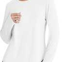 Women's Rash Guard Long Sleeve UV Sun Protection Shirts with Thin Hoodie UPF 50+ Lightweight SPF Tops for Hiking (Large, White)
