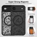 AIGOMARA Magnetic for iPhone Air Case, Compatible with Magsafe Cute Sage Flower Floral Pattern Screen Protector Camera Protection Matte Translucent Phone Case for Women Girls, Green