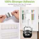 3 x 9.5'' Thickened Large Acrylic Straw Holder for Cabinet Door, Reusable Tumbler Straw Organizer Storage, Straws Storage Dispenser with Ultra Sticky Adhesive, Adjustable Two-Part Straws Organizer (Matte)