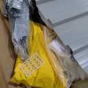 Flamaker 5x3 FT Storage Shed Waterproof Metal Garden Shed with Lockable Door Utility Tool Shed Outdoor Storage for Backyard, Patio and Lawn, Brown