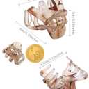 Butterfly Hair Clips: Flower Small Claw Clips for Women - 12pcs Matte Cute Hair Clips for Girls (Black + Gray + Dark Green + Light Brown + Coffee + Tortoise Shell)