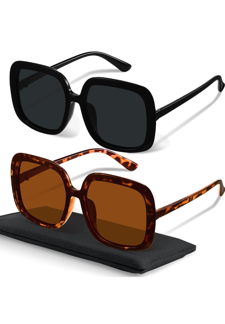 miyya Oversized Polarized Sunglasses Women, Trendy Retro Sun Glasses for Women 2025, Oversized Shades