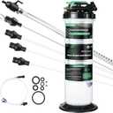 7.5 L Pneumatic/Manual Oil Extractor Pump for Oil Change, 2 Gallon Fluid Extractor with 5 Tubes and A Brake Bleeding Hose for Automotive, Boats