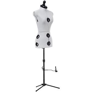 Dritz Twin-Fit Adjustable Dress Form Petite, Sizes US 00-4, Female Sewing Mannequin with Pinnable Body Torso, 13 Dials for Accurate Fitting & 360 Hem Guide