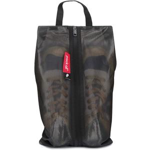 pack all Shoe Bag for Travel, Water-Resistant Shoe Pouch for Gym, Odor-Resistant Soccer Cleats Bag for Sport (Black, 1-Pack)