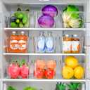 Clear Plastic Storage Bins - 12 Pack Pantry Organizers and Storage,Large Clear Pantry Organizer Bins, Plastic Containers with Handle for Kitchen,Freezer,Cabinet,Closet,Bathroom Under Sink