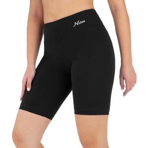 Nirlon Biker Shorts with Pockets - Biker Shorts Women Workout Shorts for Gym & Yoga Shorts for Women Plus Size Biker Shorts (12, Black)