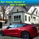 for Tesla Model 3 Rear Side Window Cover Louver Sport Style, for Tesla Model 3 2017-2025 Exterior Decoration Accessories (Model 3-Glossy Carbon Fiber Pattern)