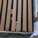Art3d 4 Pack 47.2 x 23.6in. Wood Slat Acoustic Panels for Wall and Ceiling - 3D Fluted Sound Absorbing Panel with Wood Finish - Teak
