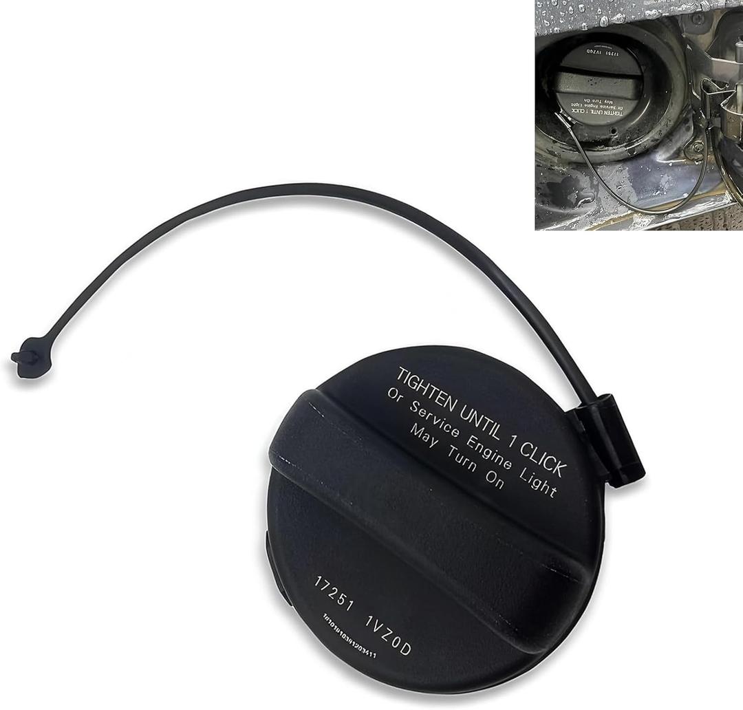 Eratus Pack-1 Car Fuel Tank Cap, Tight Fitting Sealing Cap Replacement 17251-3JA0A 17251-1VZ0D, ABS Waterproof and Heat Resistant Fuel Filler Protective Cover, Compatible with Nissan Infiniti (Black)