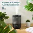 LEVOIT Classic 160 Top-Fill Ultrasonic Cool Mist Humidifier, Super Easy to Fill and Clean, Quiet Operation for Bedroom Home Baby & Plants, Auto Shut-off for Safety, 360 Rotating Nozzle, 2.5L, Black