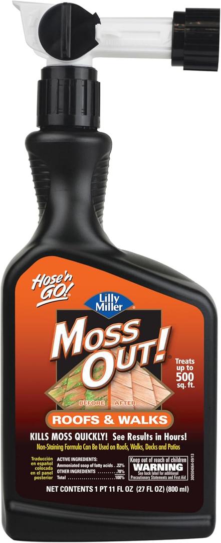 Lilly Miller Moss Out for Roofs and Walks Ready to Spray 27oz, Natural Organic (1-pack)