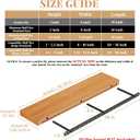 2pcs Floating Shelf Bracket Heavy Duty,Decorative Floating Shelf Hardware Hidden Black Metal Fireplace Mantel Brackets (28"X6"X1.0" with Tools)