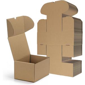 RLAVBL 7x5x4 Small Shipping Boxes Set of 50, Brown Corrugated Cardboard Box for Packing, Mailing, Business